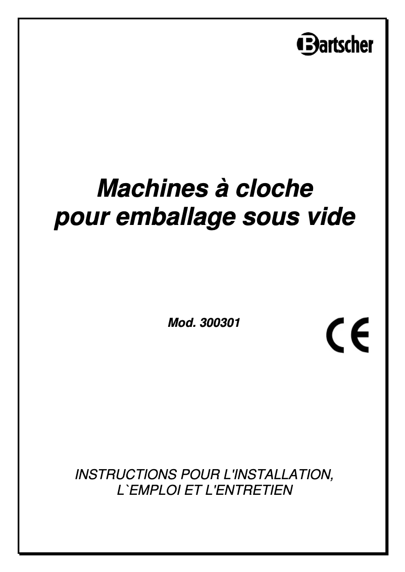 First page image of the manual for 300301