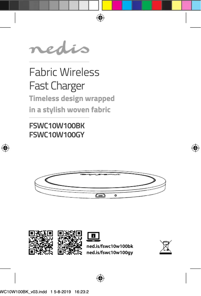 First page image of the manual for FSWC10W100GY