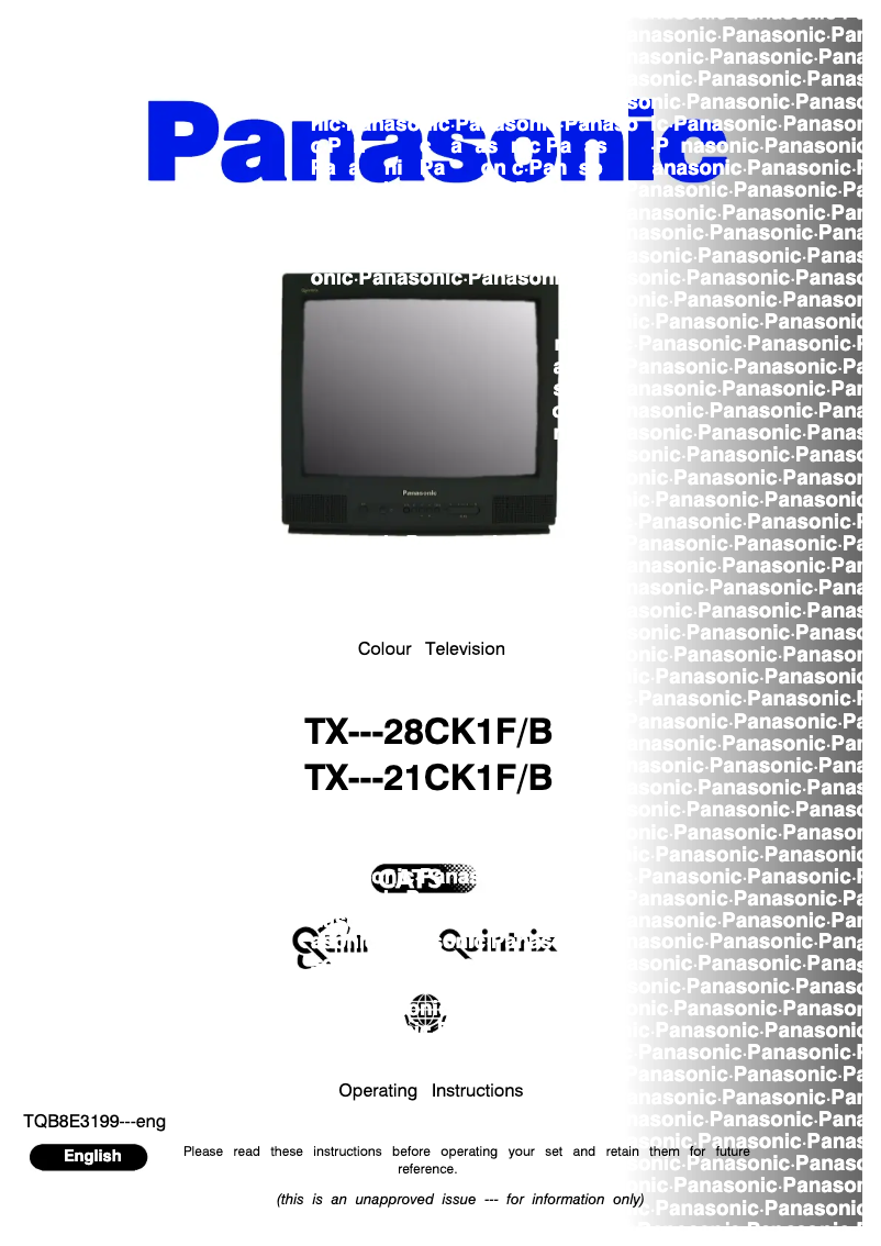 First page image of the manual for TX-28CK1FB