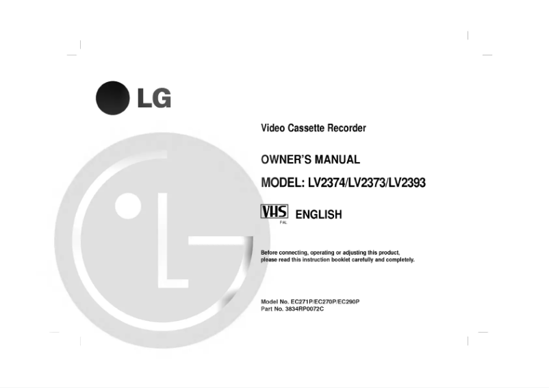 Page 1 of the manual User Manual LG EC271P