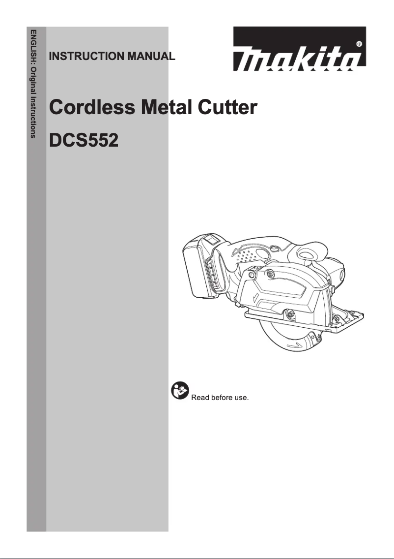 Page 1 of the manual User Manual Makita DCS552RTJ