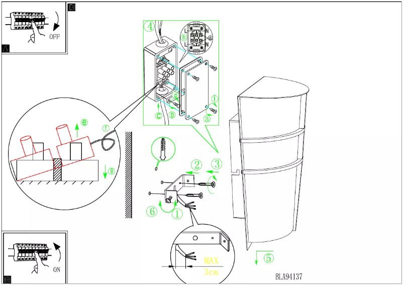 Page 1 of the manual User Manual Eglo Breganzo