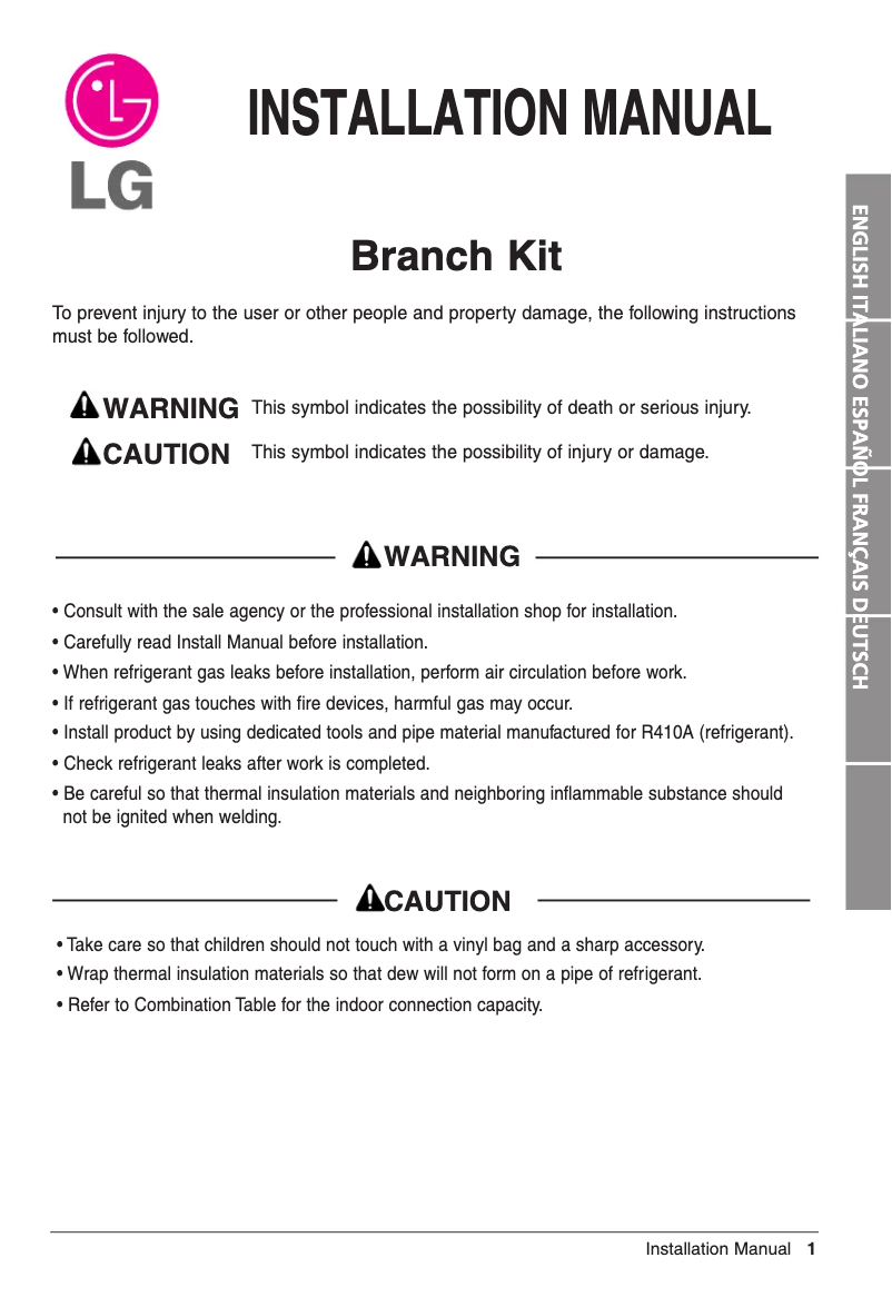 First page image of the manual for PMUB11A