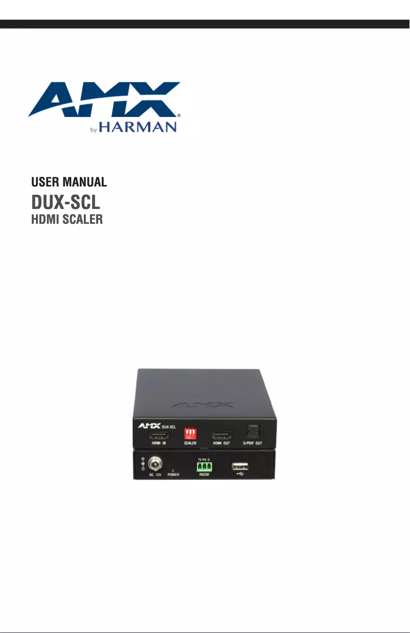 First page image of the manual for DUX-SCL