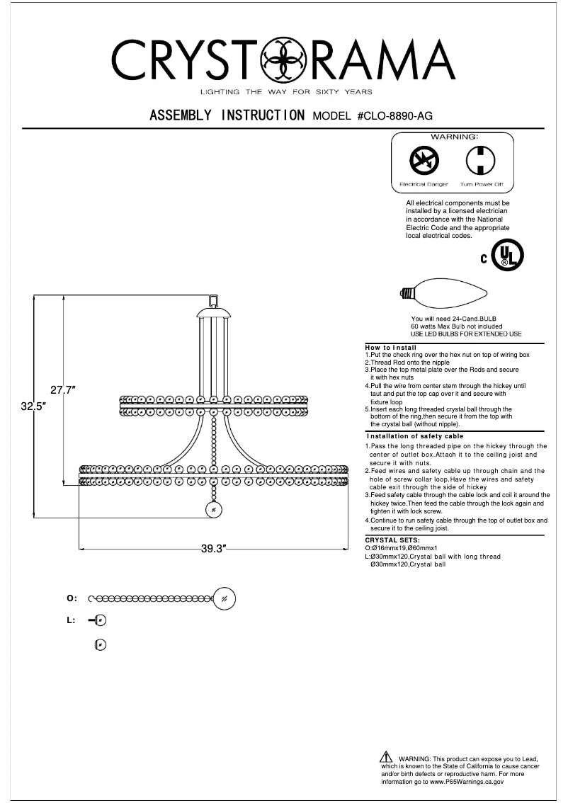 First page image of the manual for Clover CLO-8890-AG