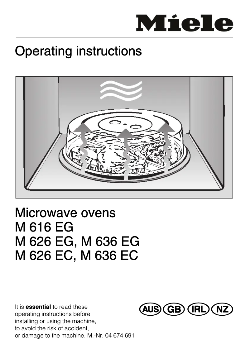 Page 1 of the manual User Manual Miele M 626 EC