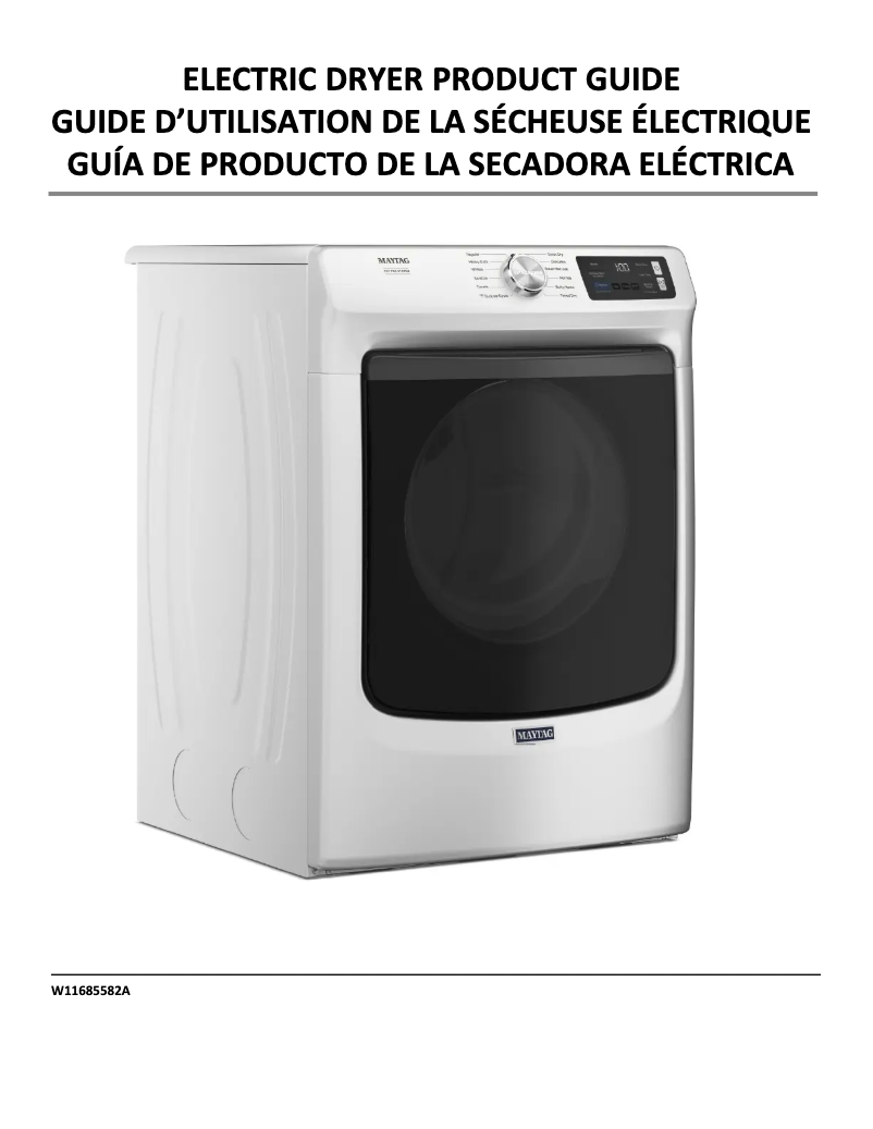 Page 1 of the manual Brochure Maytag MED7020RF