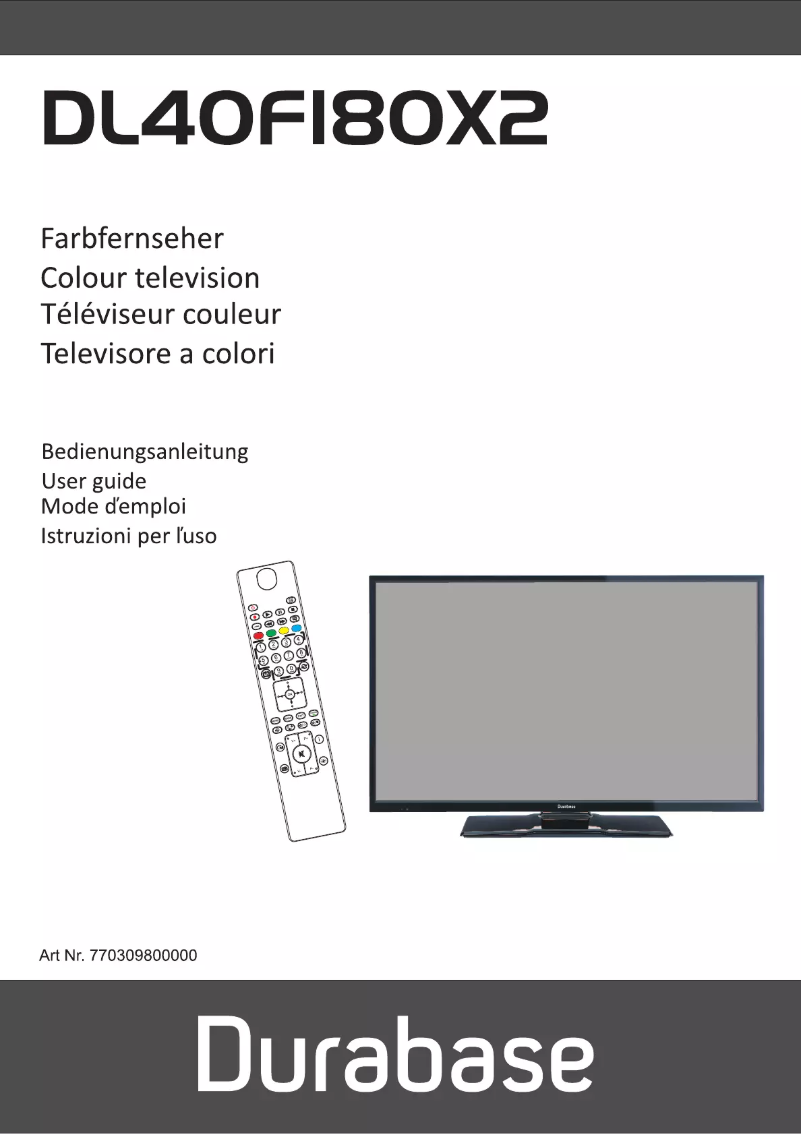 Page 1 of the manual User Manual Durabase DL40FI80X2