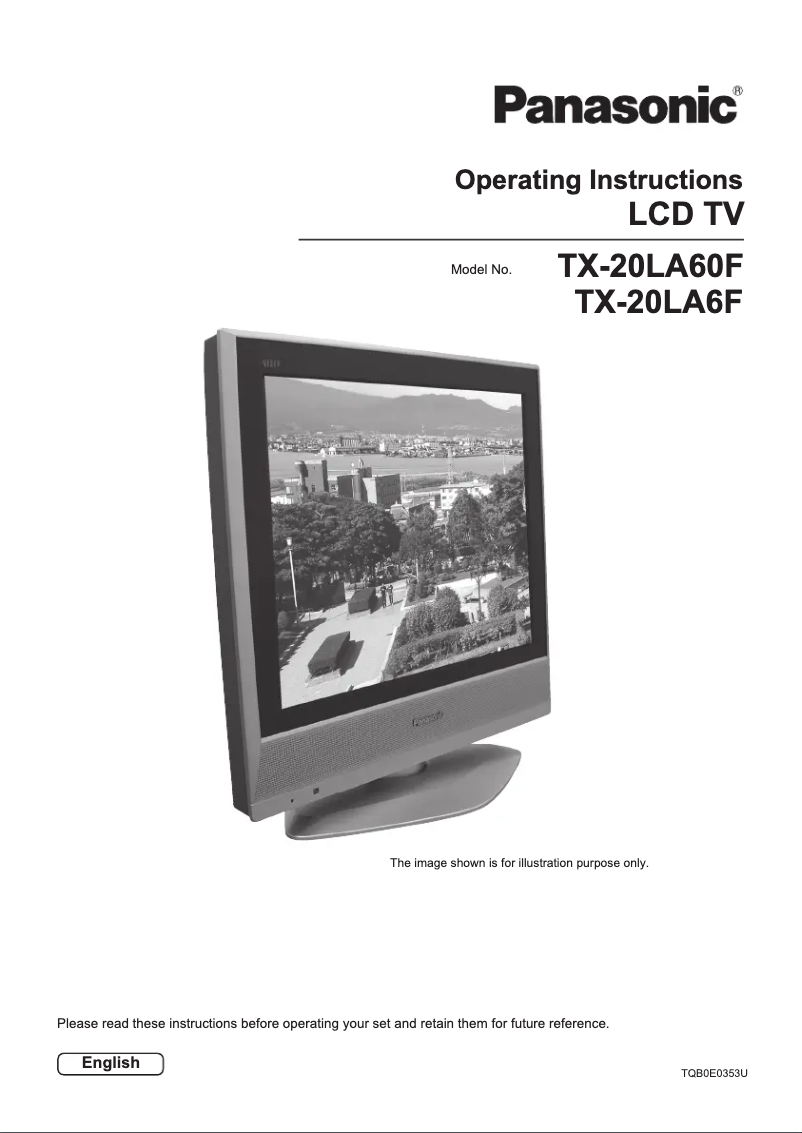 First page image of the manual for TX-20LA6F