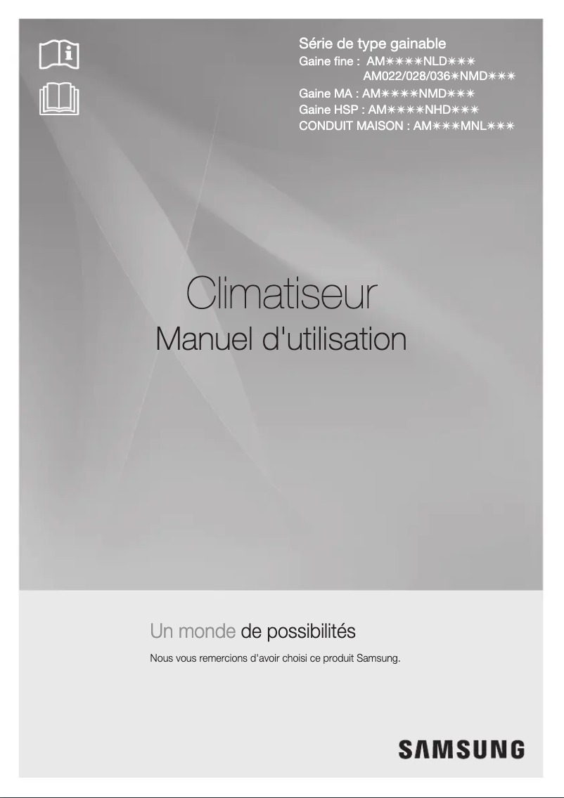 Page 1 of the manual User Manual Samsung AM140KNMDEH