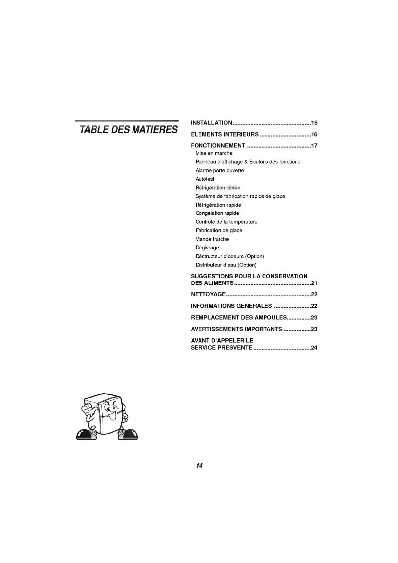 Page 1 of the manual User Manual LG GR-672DVQF