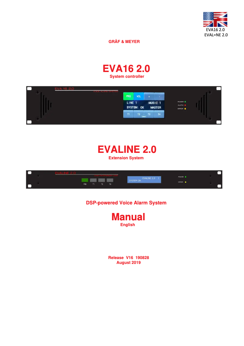 First page image of the manual for EVA-16/2