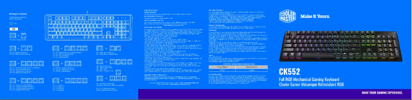 First page image of the manual for Gaming CK552