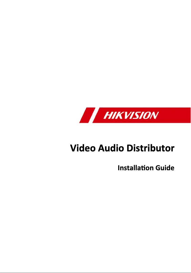 Page 1 of the manual User Manual Hikvision DS-KAD706