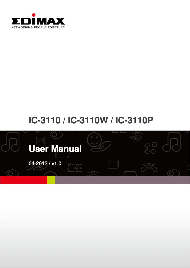 Page 1 of the manual User Manual Edimax IC-3110W