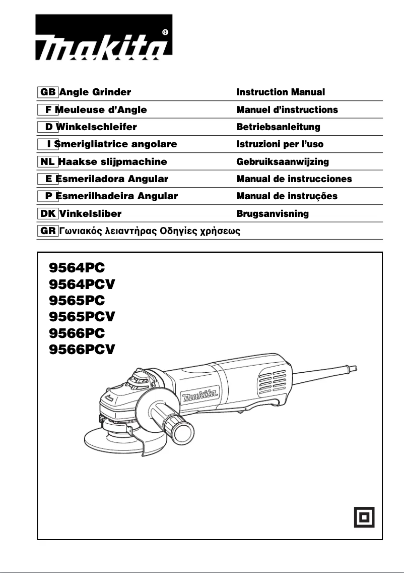 Page 1 of the manual User Manual Makita 9565PCV