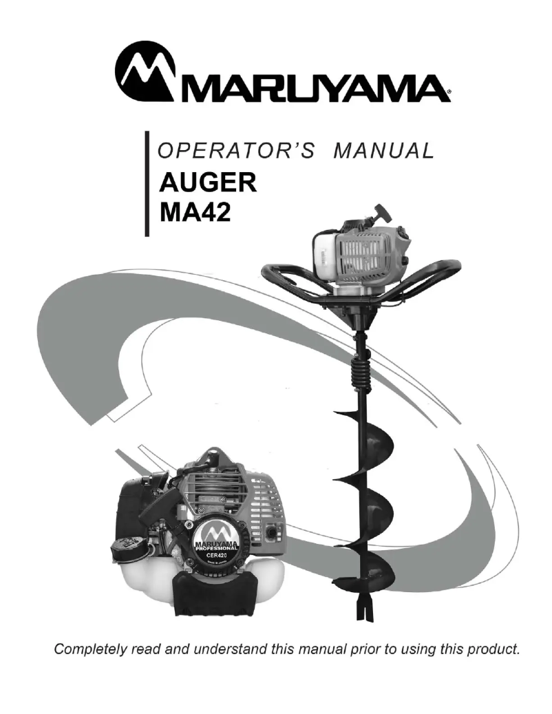 Page 1 of the manual User Manual Maruyama MA42