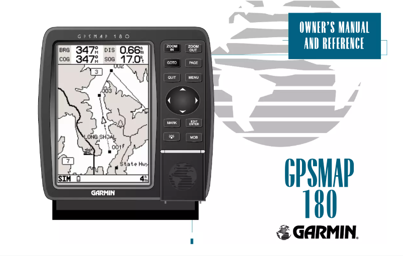Page 1 of the manual User Manual Garmin GPSMAP 180