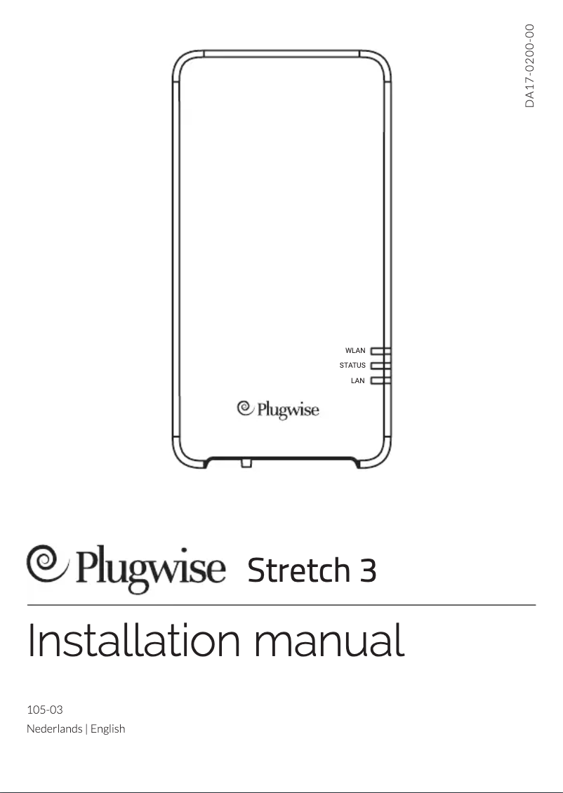 Page 1 of the manual User Manual Plugwise Start Stretch 3.0