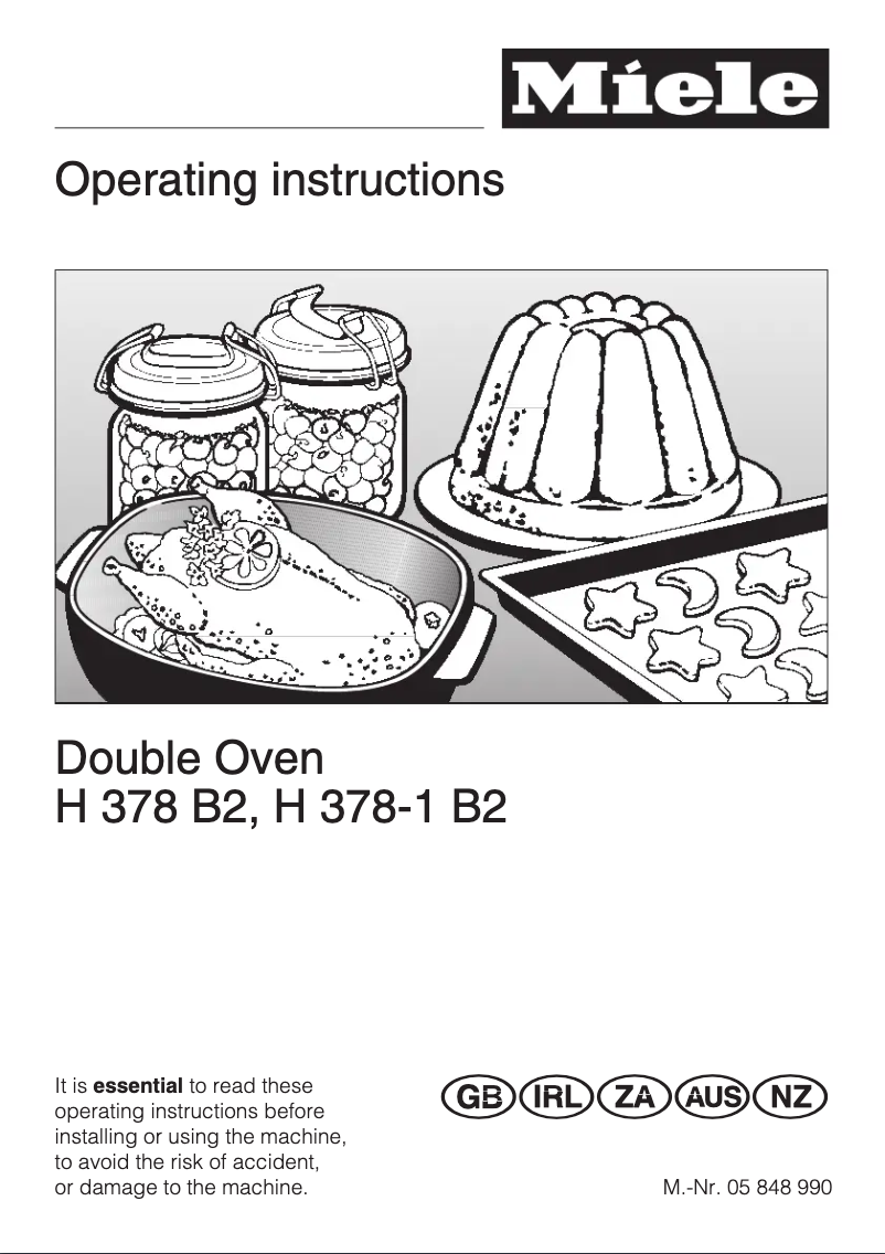 Page 1 of the manual User Manual Miele H 378-1