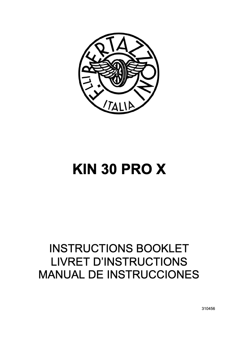 Page 1 of the manual Use and Maintenance Manual Bertazzoni KIN30PROX