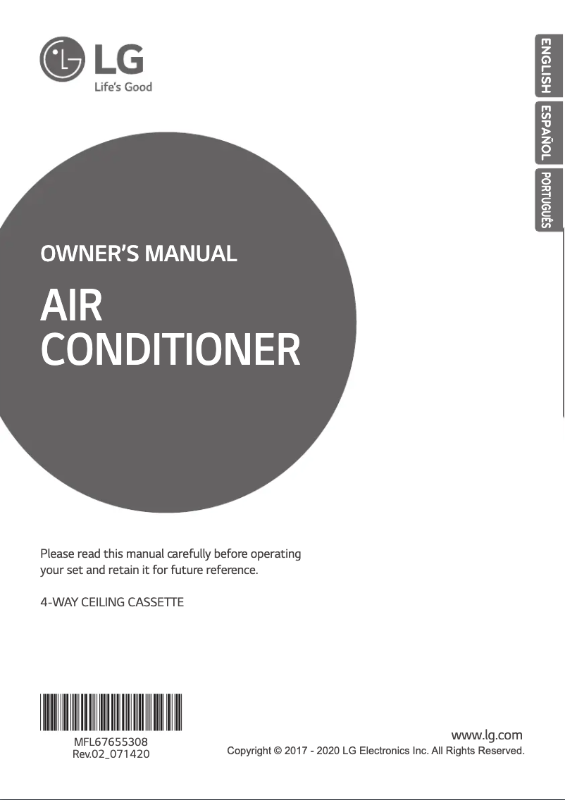 First page image of the manual for ATNH12GRLE2