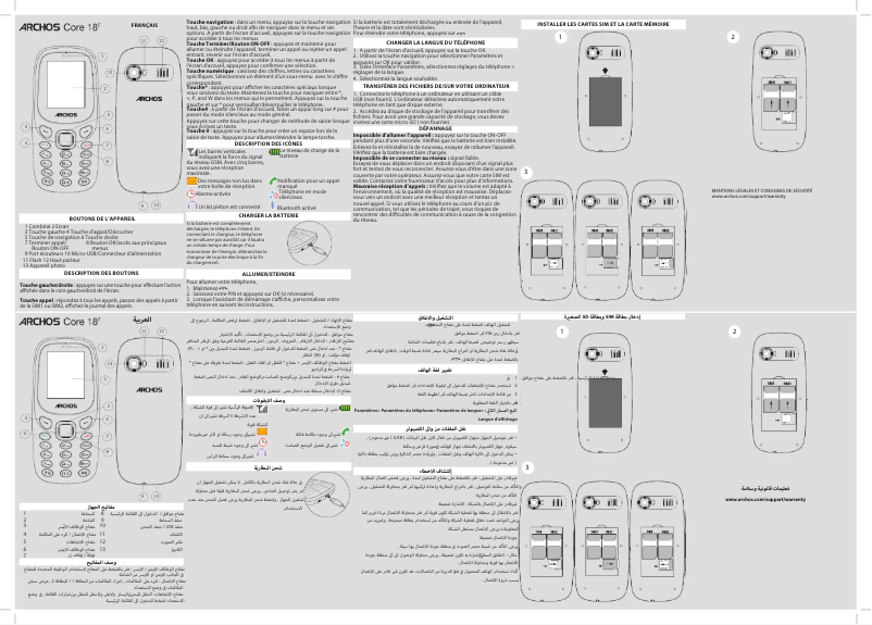 First page image of the manual for Core 18F