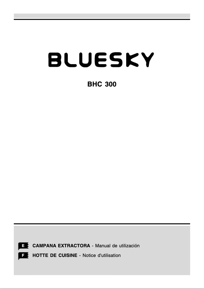 Page 1 of the manual User Manual Bluesky BHC 300 N