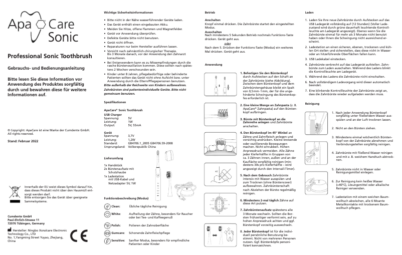 First page image of the manual for Sonic Professional