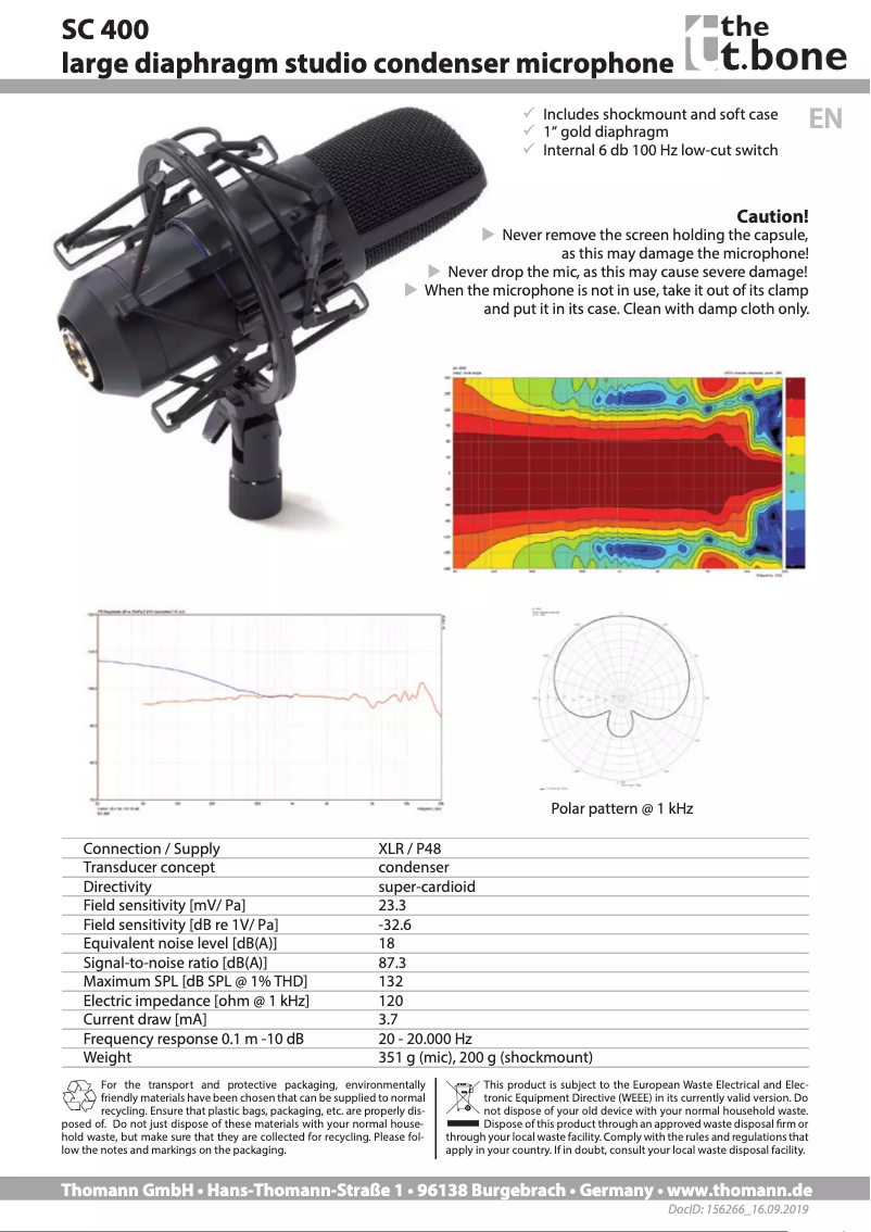 First page image of the manual for SC 400