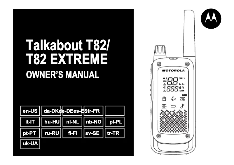 Page 1 of the manual User Manual Motorola Talkabout T82