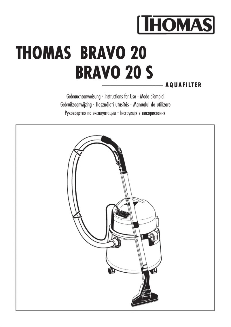 First page image of the manual for Bravo 20 S Aquafilter