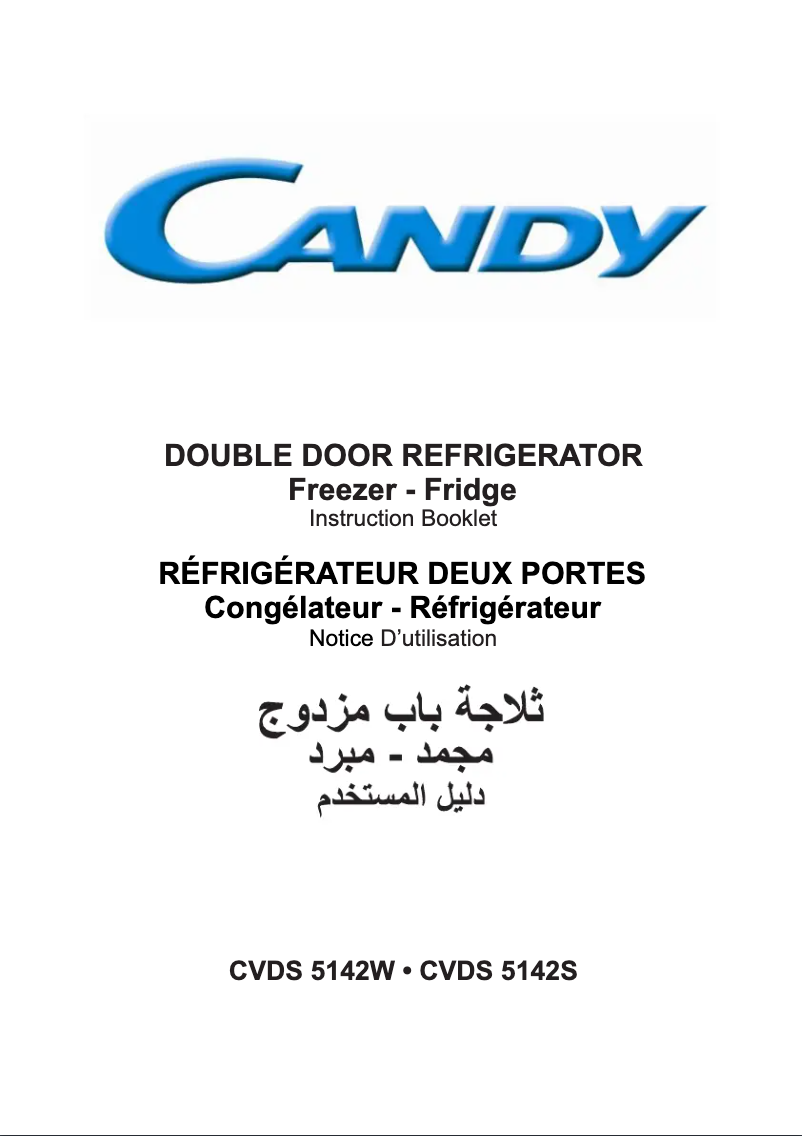 Page 1 of the manual User Manual Candy CVDS 5142S