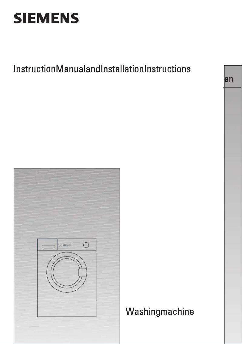 Page 1 of the manual User Manual Siemens Siwamat XLi 4240