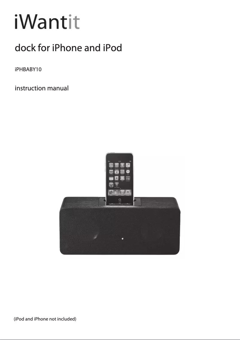 First page image of the manual for iPHBABY10