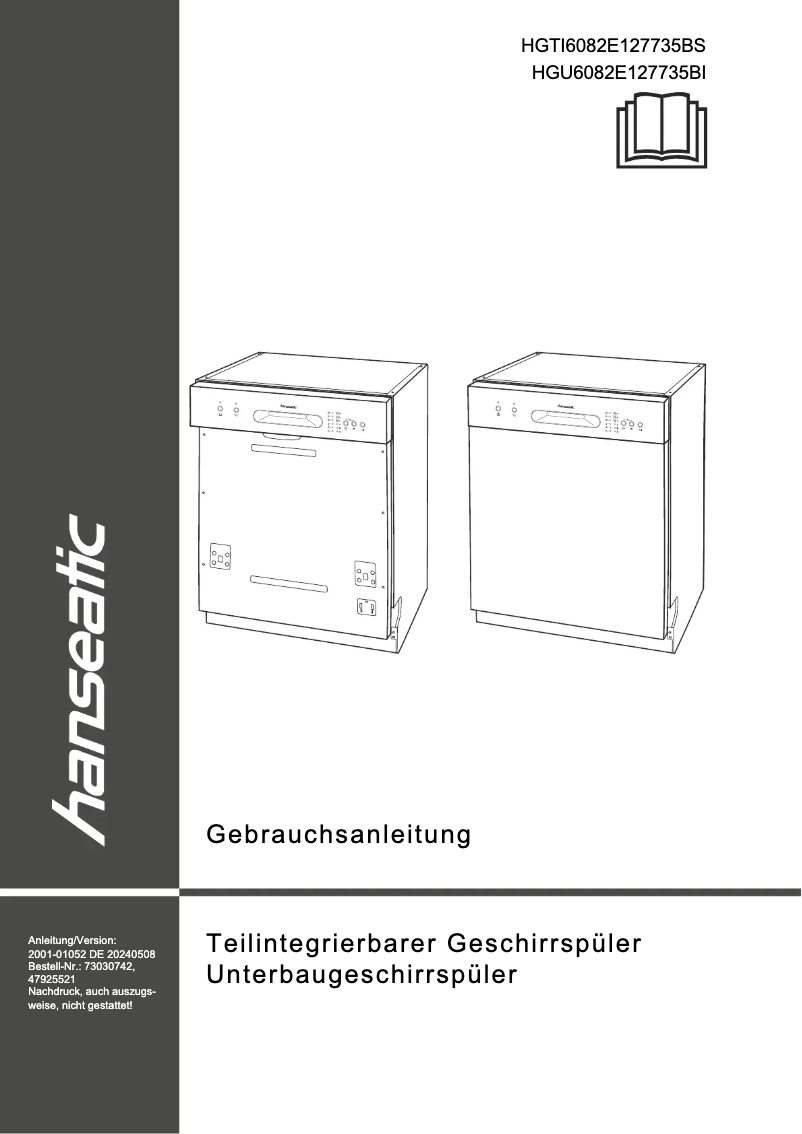 First page image of the manual for HGU6082E127735BI