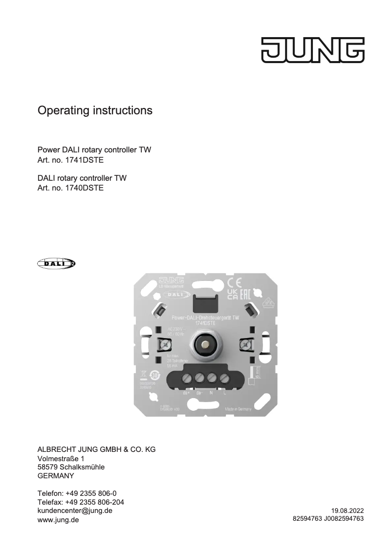 First page image of the manual for 1741DSTE