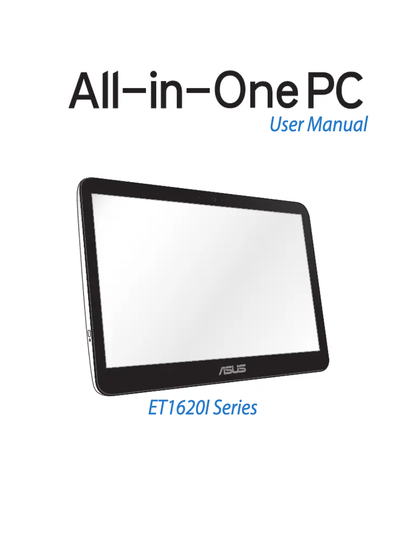 Page 1 of the manual User Manual Asus EeeTop ET1620I