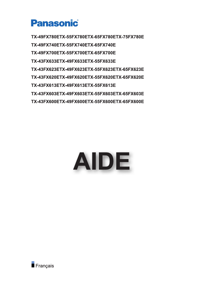 Page 1 of the manual Instruction Manual Panasonic TX-49FX603E