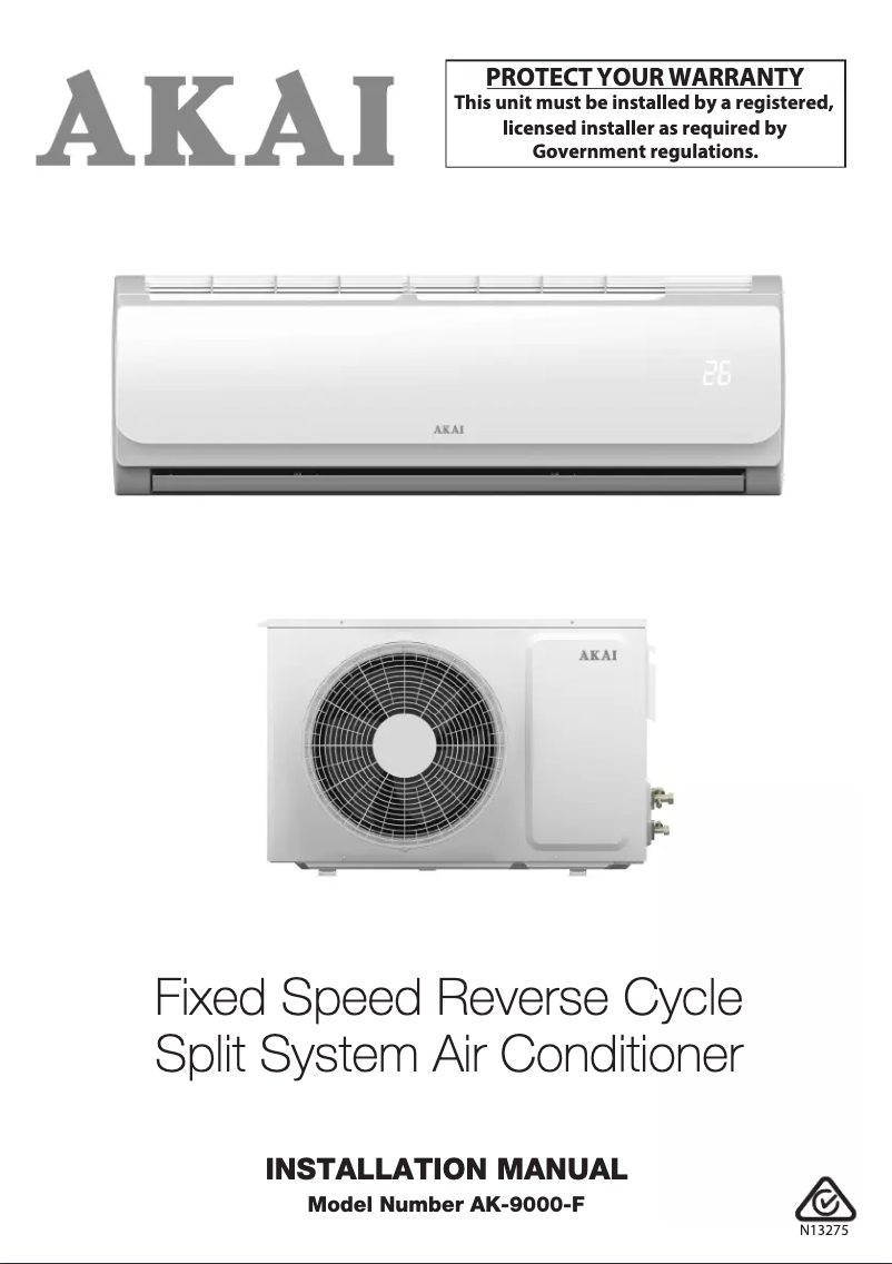 Image de la première page du manuel de l'appareil AK-9000-F