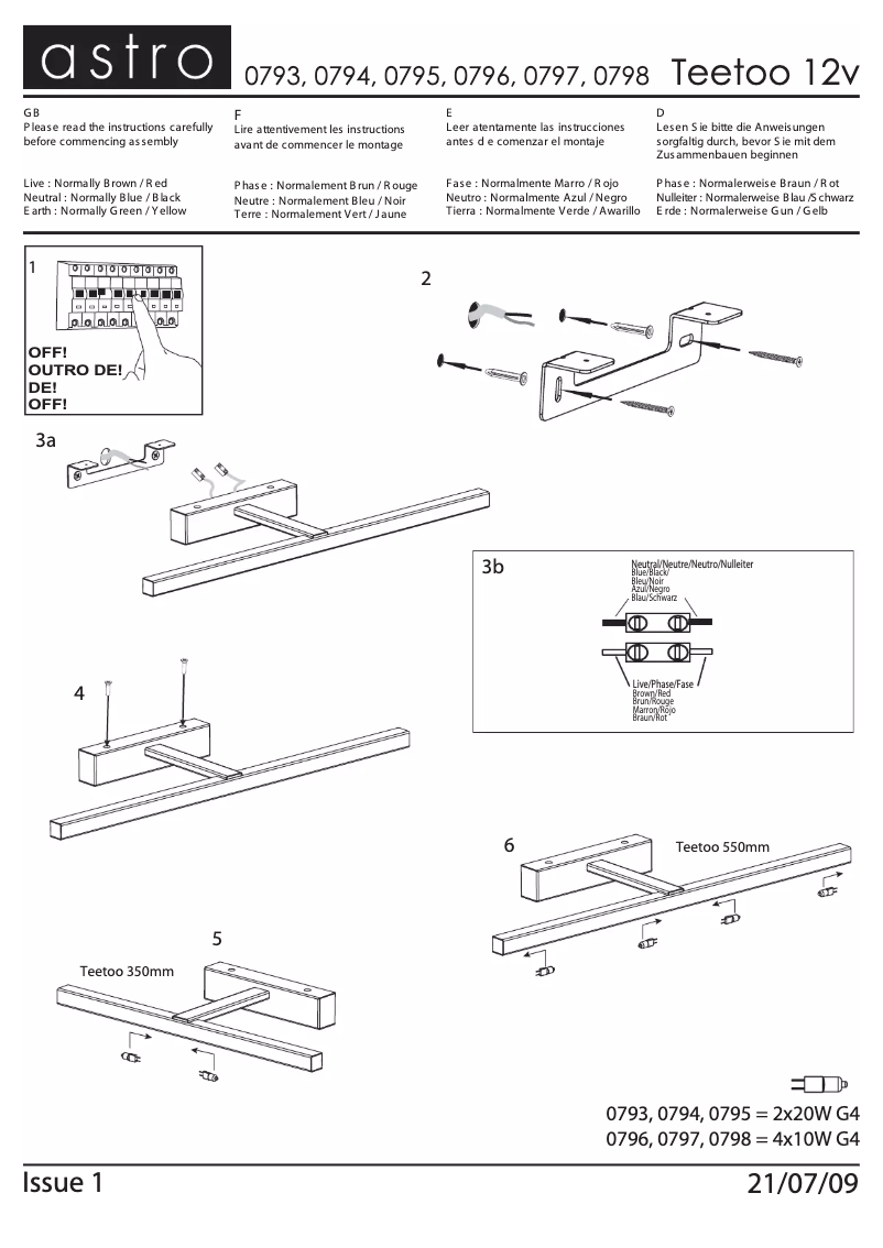 First page image of the manual for Teetoo 550