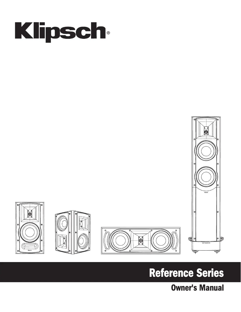 Page 1 of the manual User Manual Klipsch Reference 1999