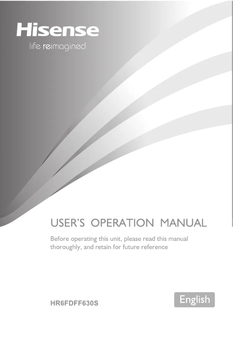 Page 1 of the manual User Manual Hisense HR6FDFF630S