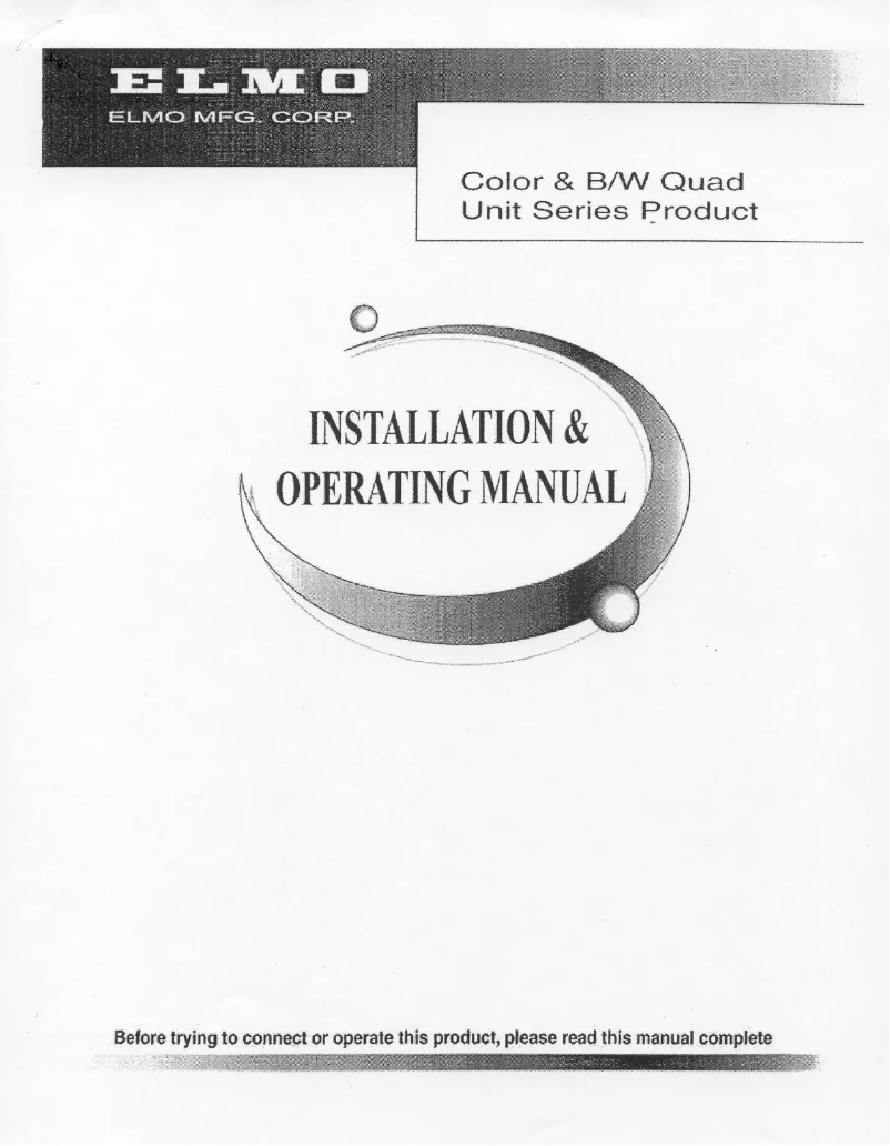 Page 1 of the manual User Manual Elmo Chroma Quad4