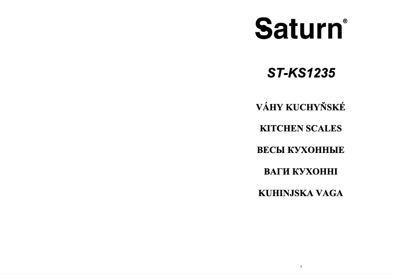 Page 1 of the manual User Manual Saturn ST-KS1235