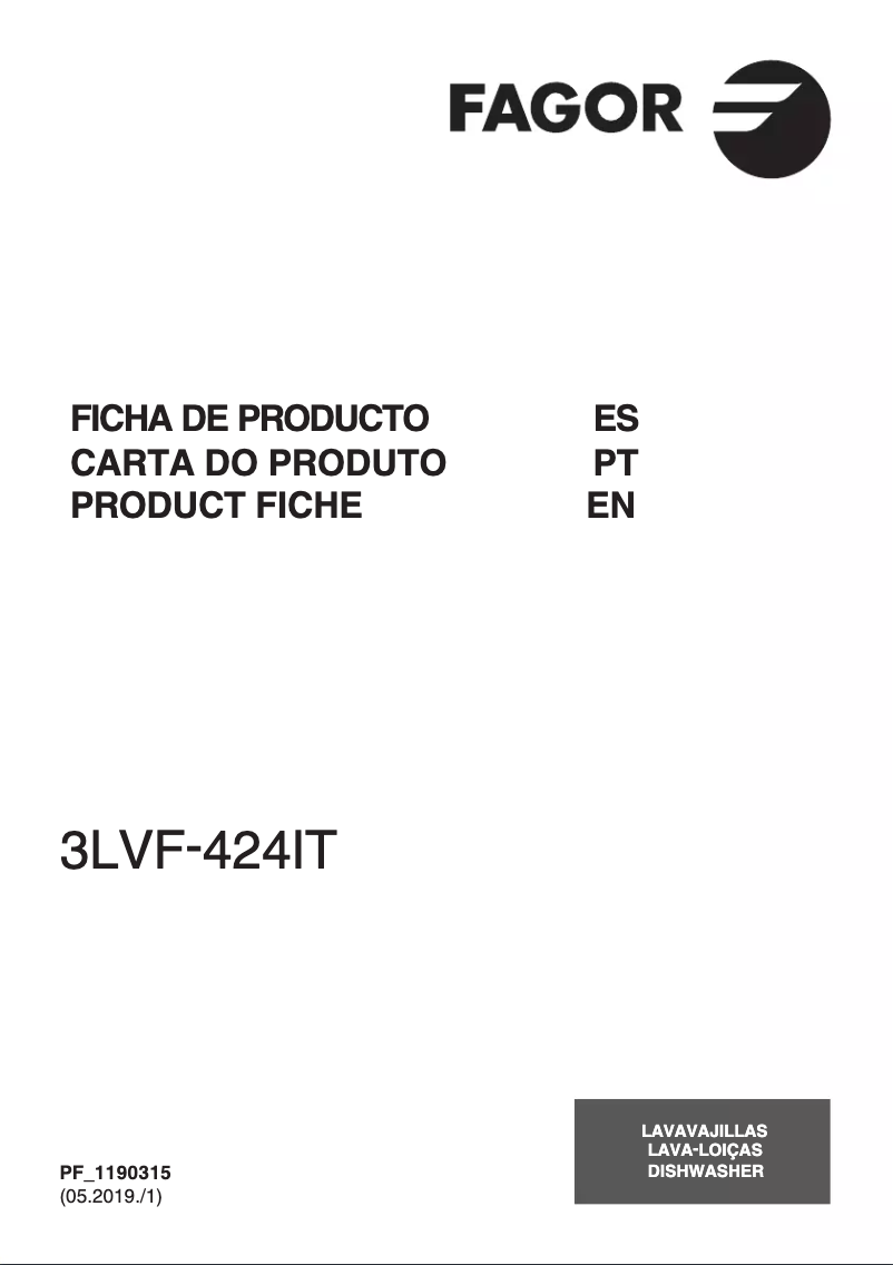 First page image of the manual for 3LVF-424IT