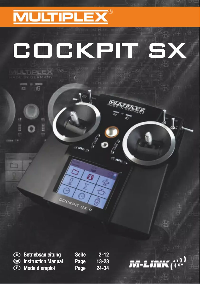 First page image of the manual for Cockpit SX 9 Set