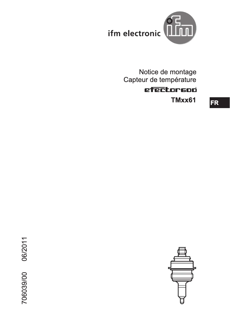 Page 1 of the manual User Manual IFM TM0061