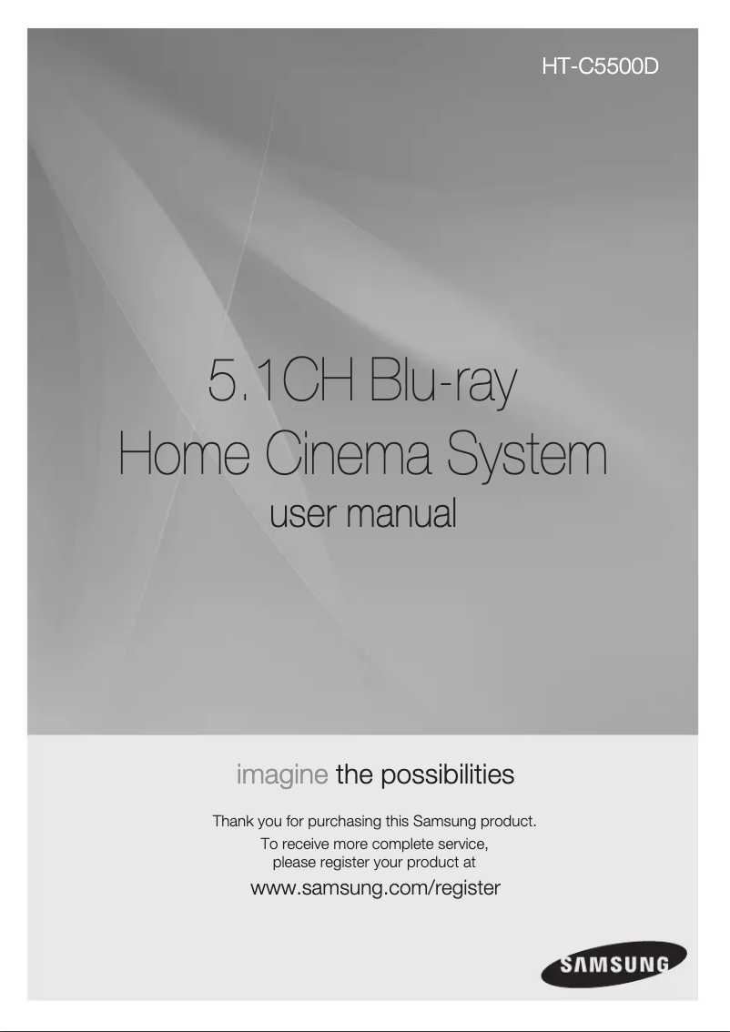 First page image of the manual for HT-C5500D