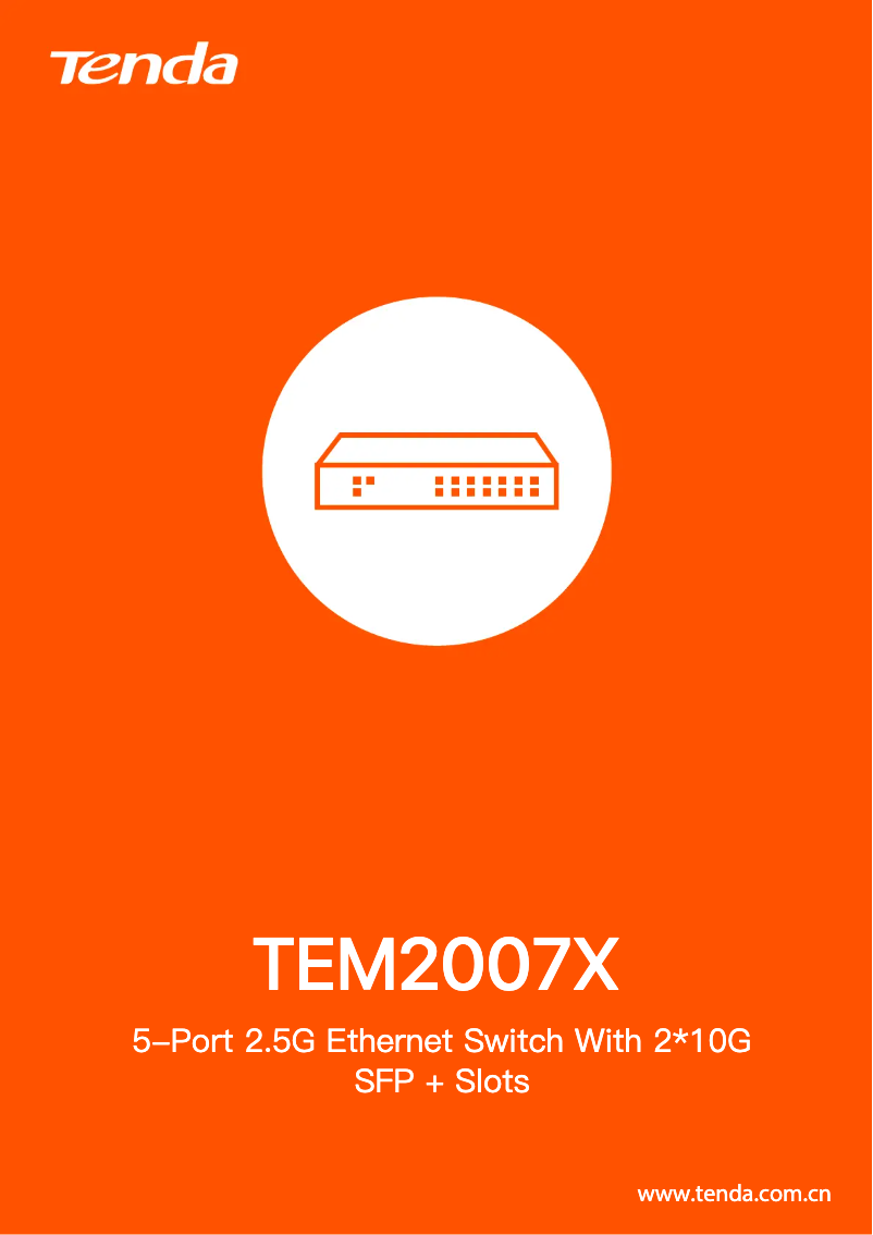 First page image of the manual for TEM2007X